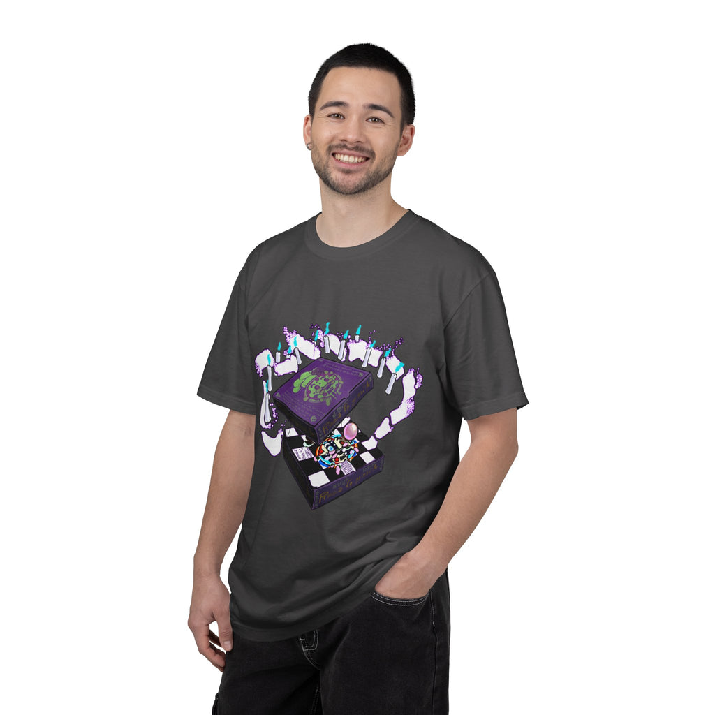 Pizzabytes Mystic Pizza T-shirt, Front, pizzabox, pizza delivery, pizza, mystic, undead, horror