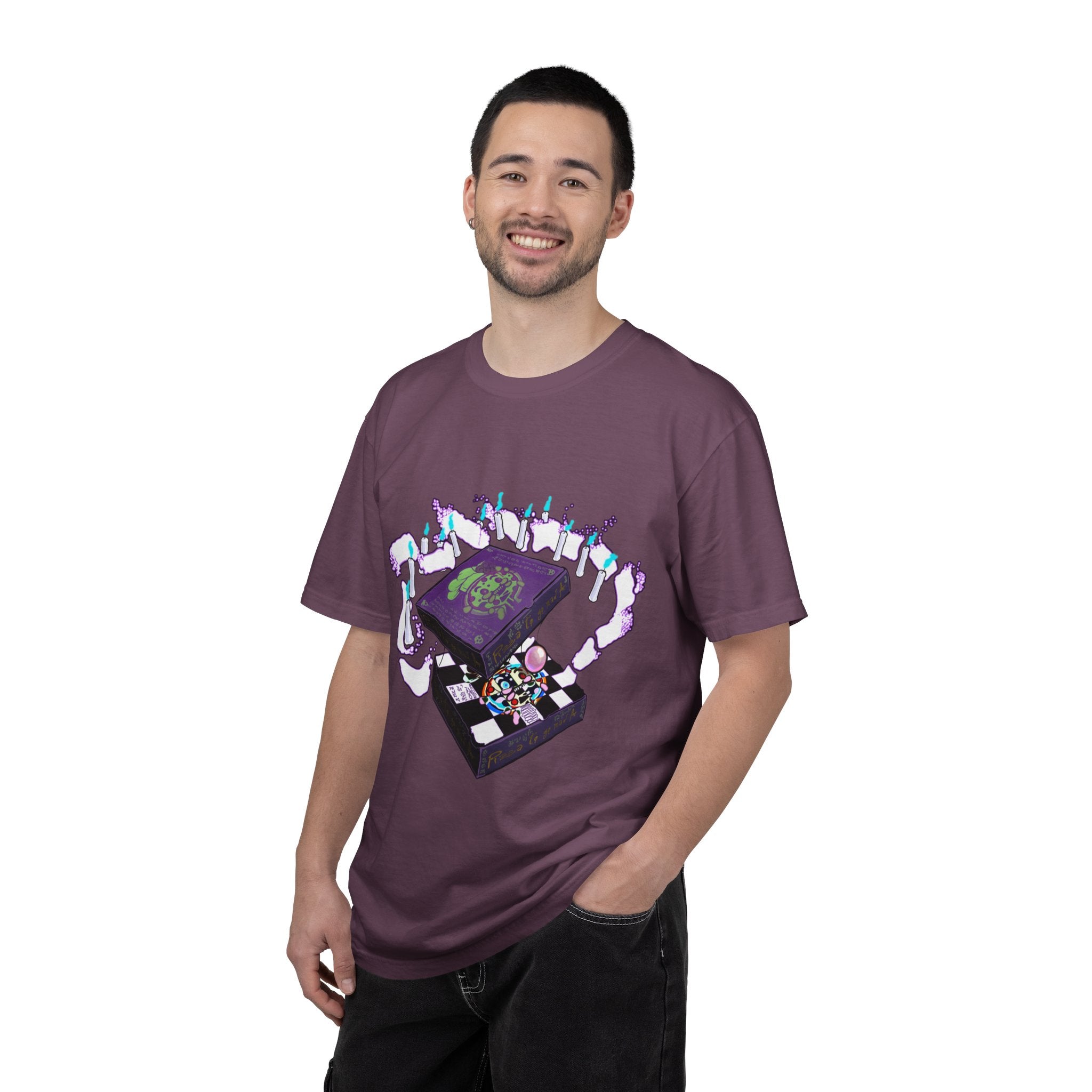 Pizzabytes Mystic Pizza T-shirt, Front, pizzabox, pizza delivery, pizza, mystic, undead, horror