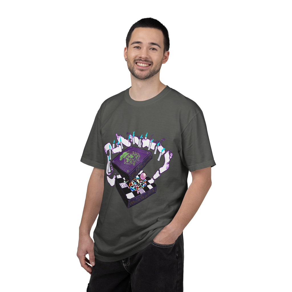 Pizzabytes Mystic Pizza T-shirt, Front, pizzabox, pizza delivery, pizza, mystic, undead, horror