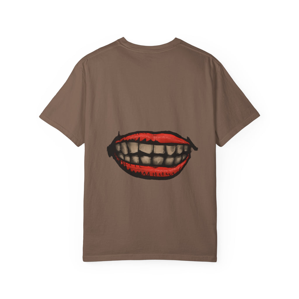 Freaky Features - Back Bite T-Shirt:

Back: Back Bite T-Shirt: Bold red monster mouth with sharp teeth on the back. Spooky-cute monster graphic tee from Freaky Features.


