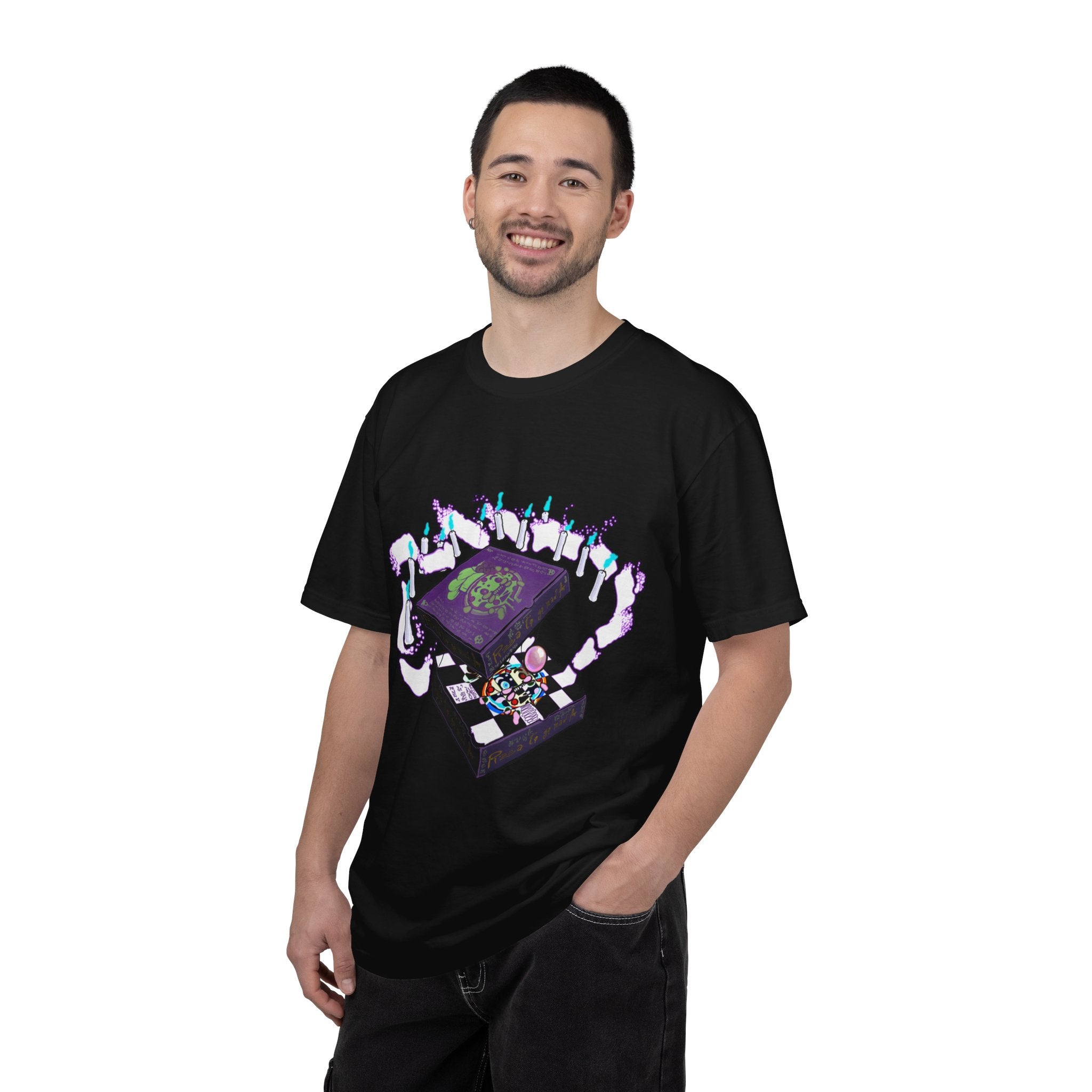Pizzabytes Mystic Pizza T-shirt, Front, pizzabox, pizza delivery, pizza, mystic, undead, horror
