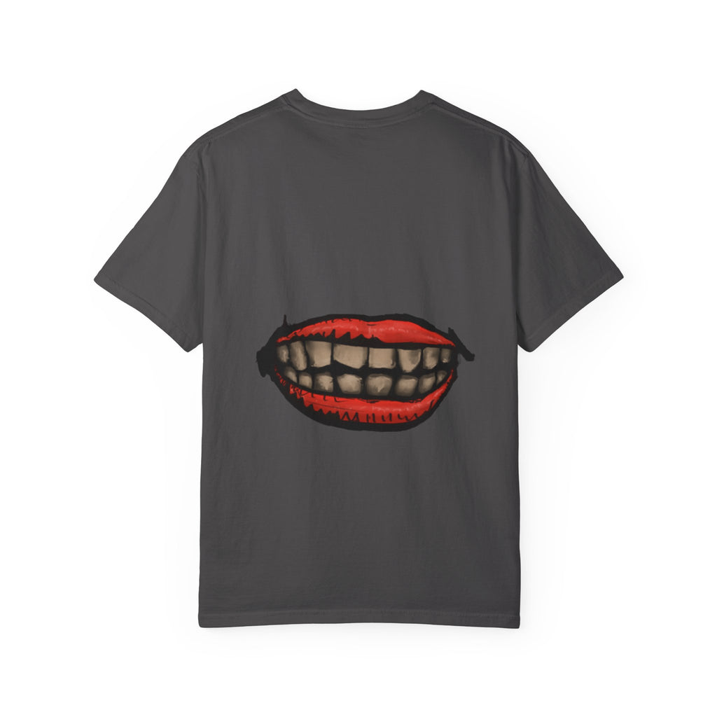 Freaky Features - Back Bite T-Shirt:

Back: Back Bite T-Shirt: Bold red monster mouth with sharp teeth on the back. Spooky-cute monster graphic tee from Freaky Features.


