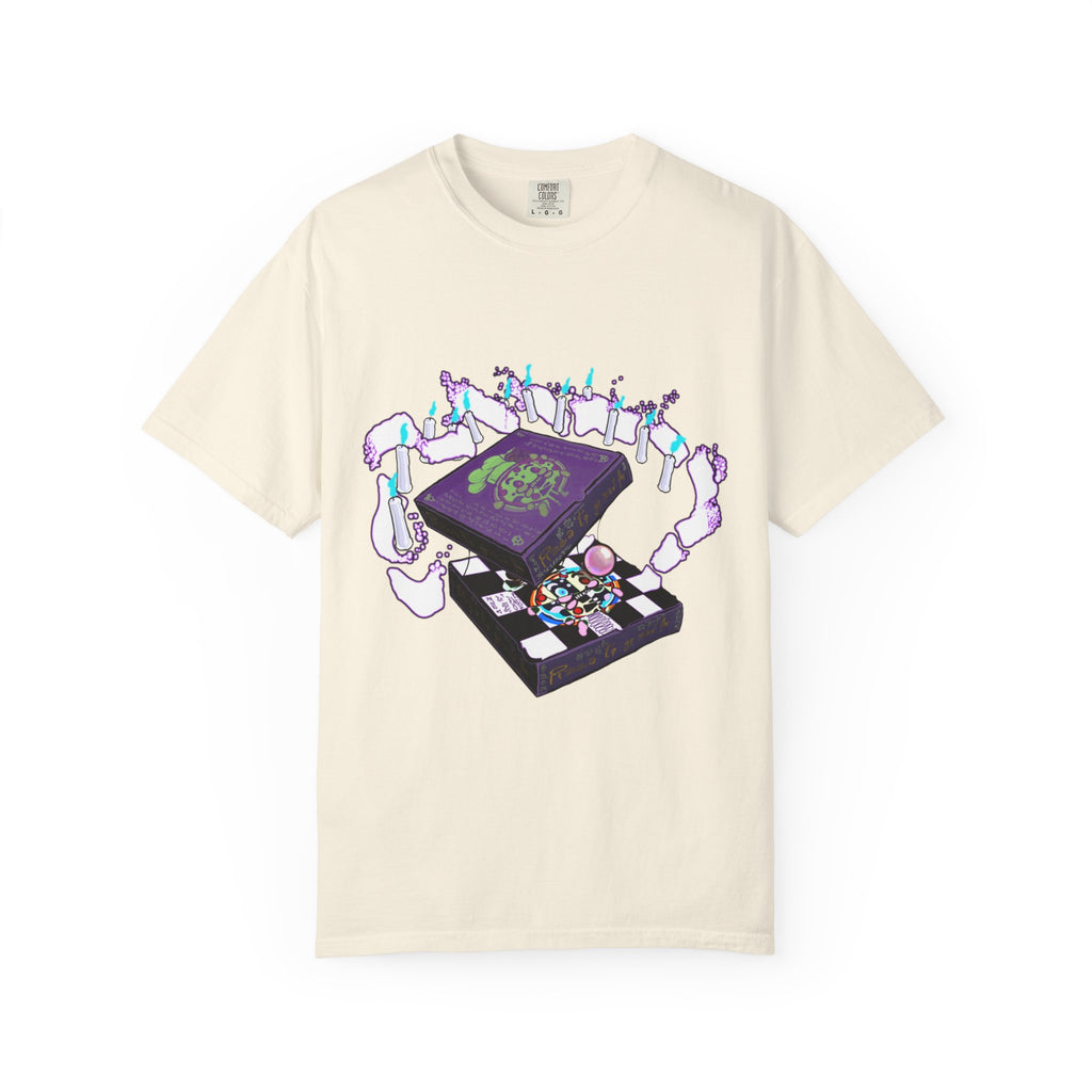 Pizzabytes Mystic Pizza T-shirt, Front, pizzabox, pizza delivery, pizza, mystic, undead, horror